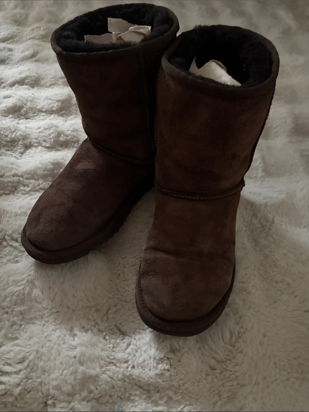 UGG Chestnut Short Suede Shearling Boots